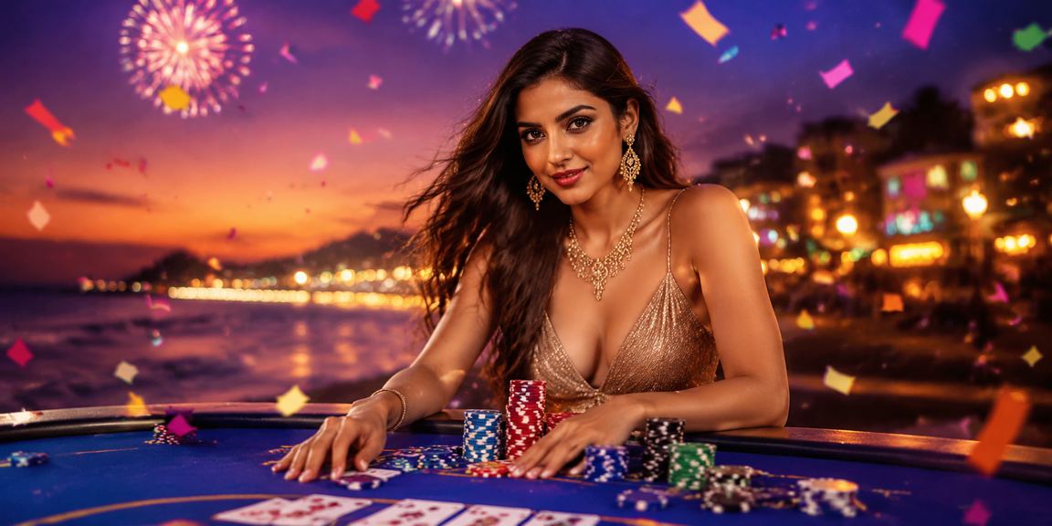 Festival time lottery players enjoying games by Goa beach