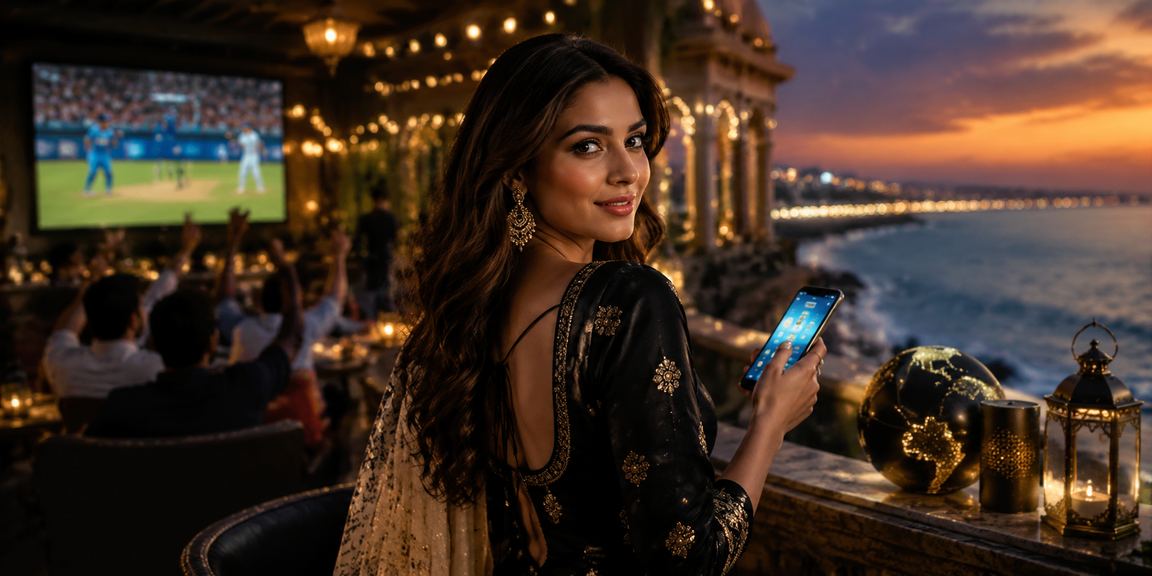 A vibrant view of Lucknow’s old city with colorful kurti shops nightlife